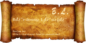 Bárdossy László névjegykártya