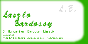 laszlo bardossy business card