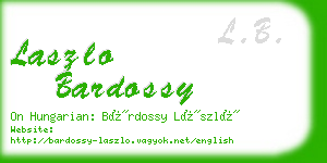 laszlo bardossy business card